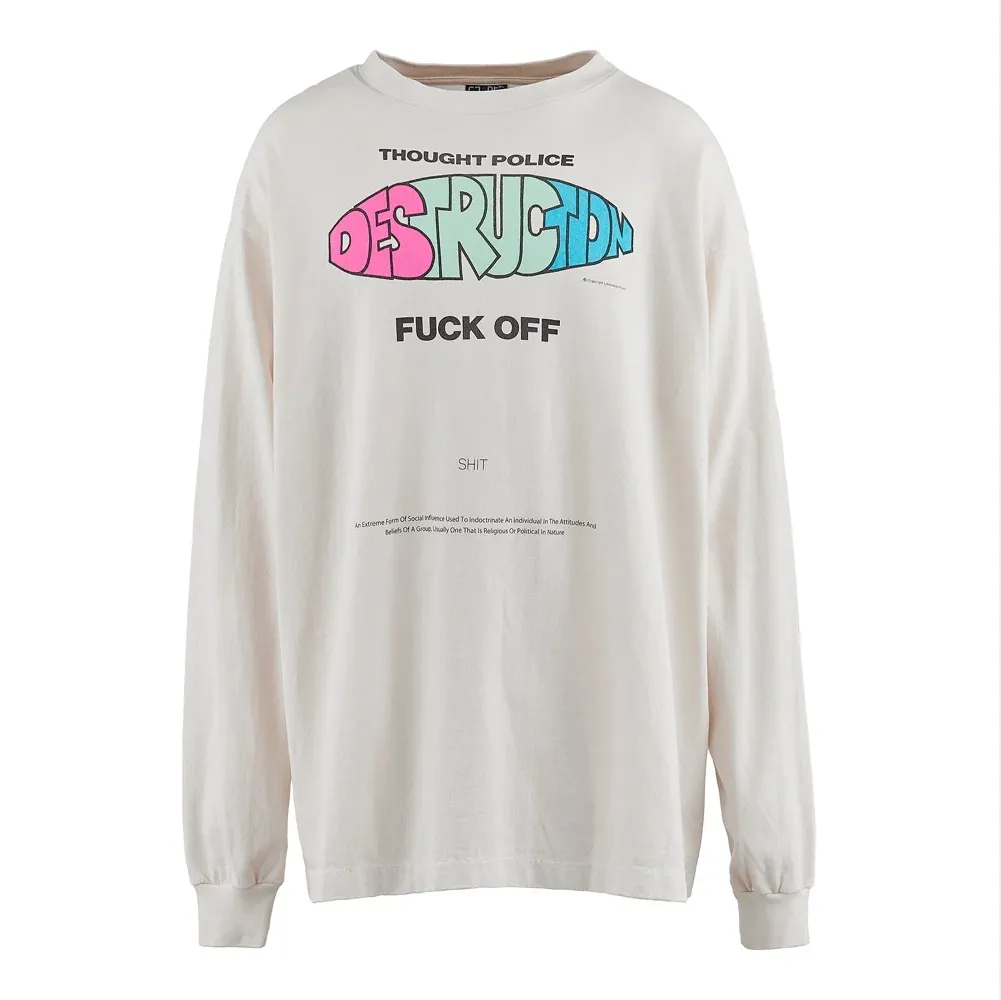 #SA67 SAINT Pure Cotton Long Sleeve T P150 Color: White Size: S-XL